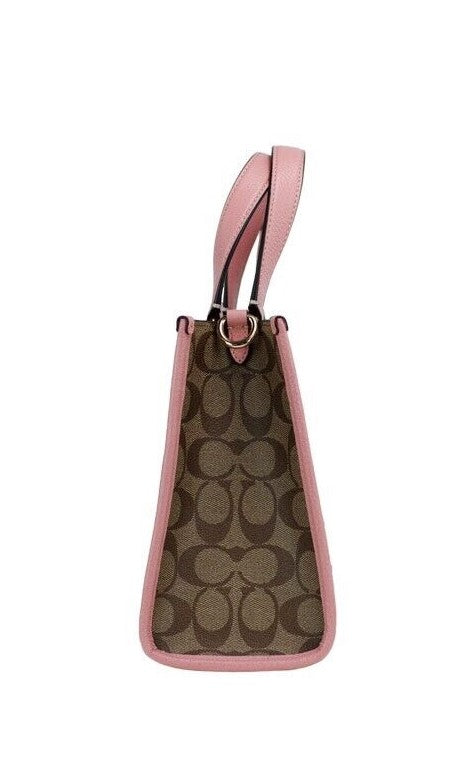 COACH Dempsey 22 Creature Patches Leather Tote Carryall Handbag Purse Pink